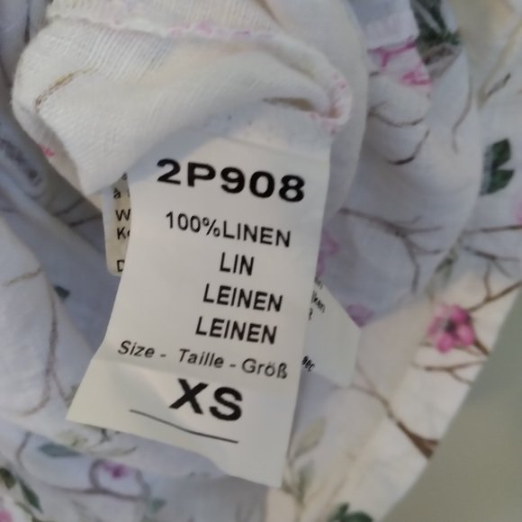 Pretty Piazza Del Tempio Italy, Floral Linen Jumpsuit Size XS - Picture 9 of 11